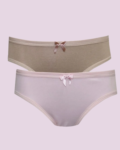 Kit 2 Calcinhas Jovem Cotton Liso