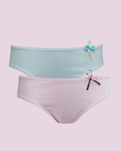Kit 2 Calcinhas Jovem Cotton Liso