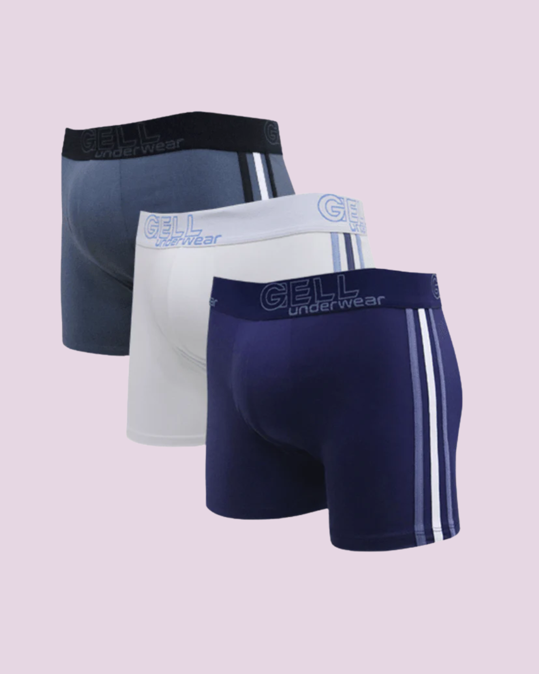 Kit 3 Cuecas Boxer Microfibra Com Bojo E Viés Triplo