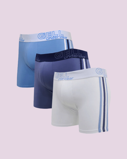 Kit 3 Cuecas Boxer Microfibra Com Bojo E Viés Triplo