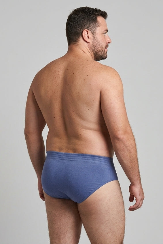 Cueca Slip Plus Size Algodão Elástico Embutido