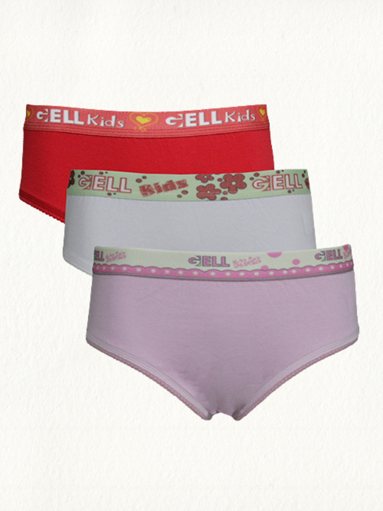 Kit 3 Calcinhas Kids Algodão Elástico Sublimado - Gell Store