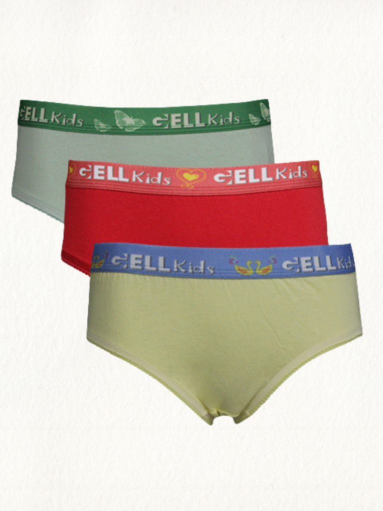 Kit 3 Calcinhas Kids Algodão Elástico Sublimado - Gell Store