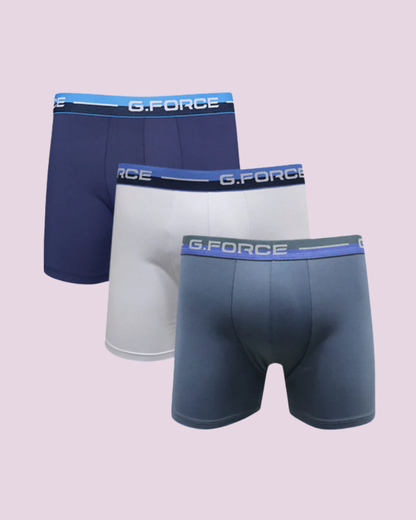 Kit 3 Cuecas Boxer G.Force Microfibra Com Bojo