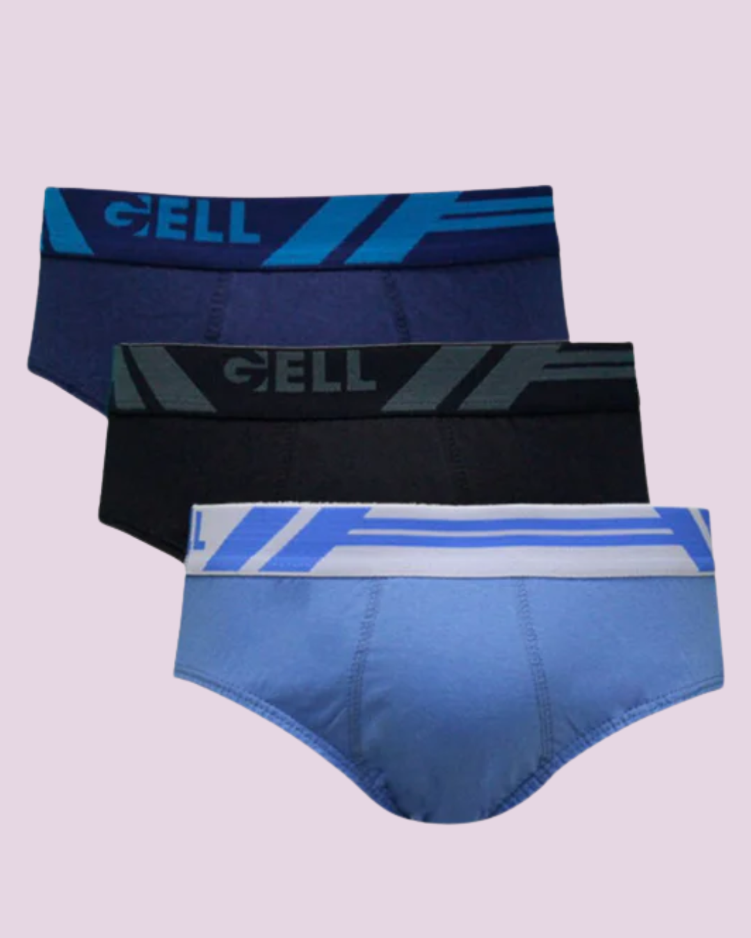 Kit 3 Cuecas Slip Jovem Algodão
