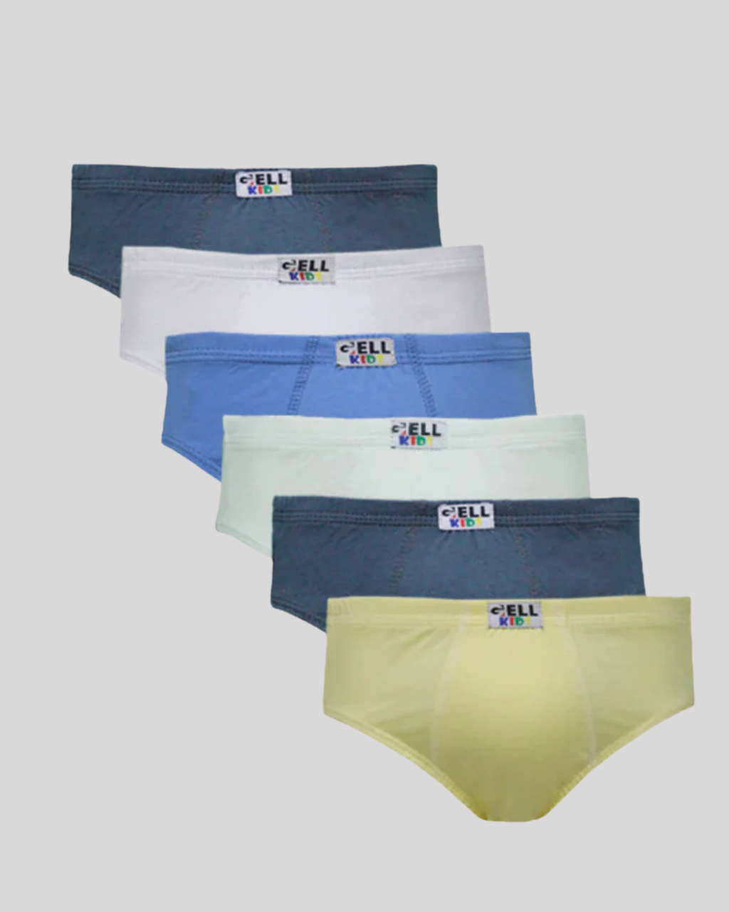 Kit 6 Cuecas Slip Kids Algodão Elástico Embutido