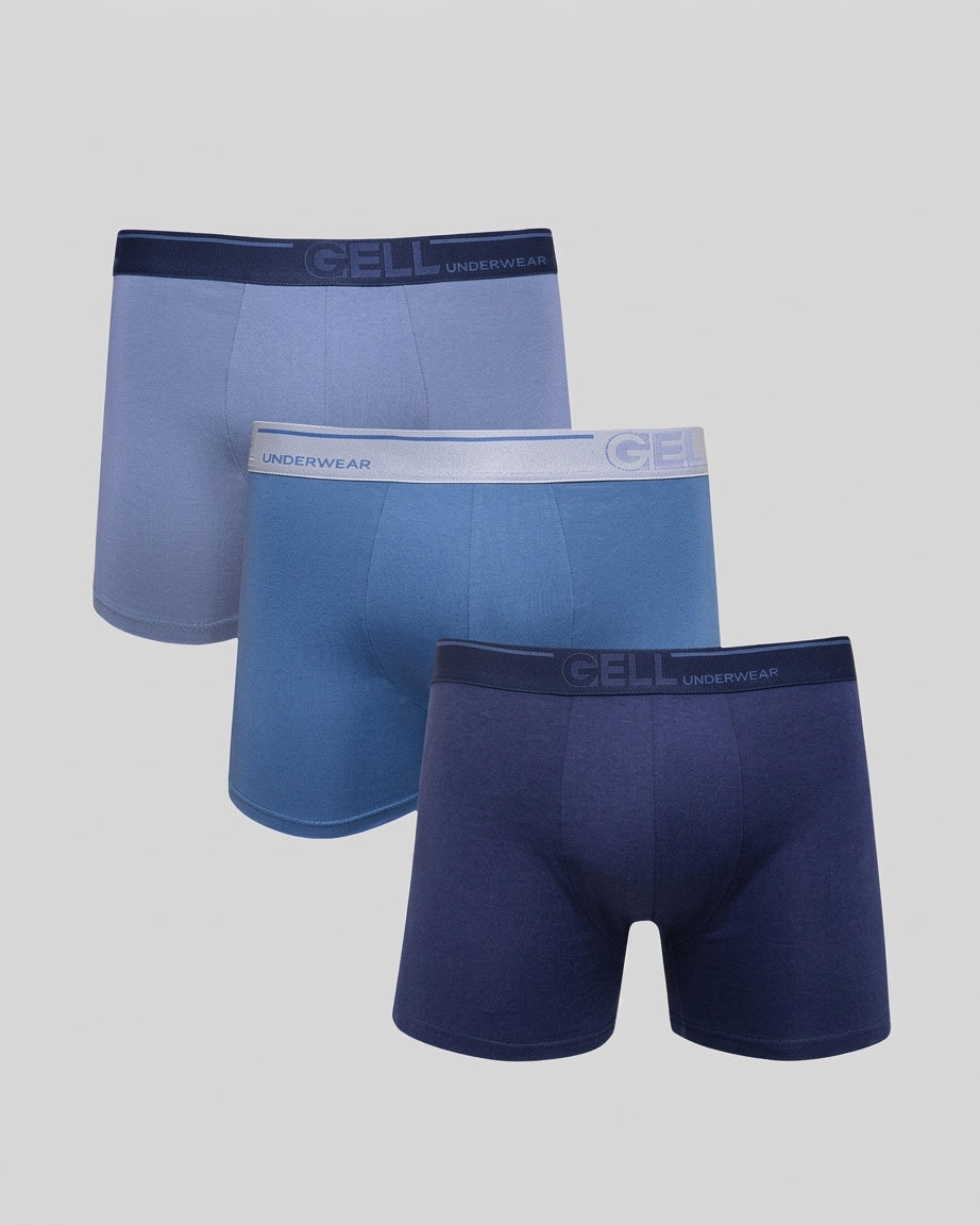 Kit 3 Cuecas Boxer Microfibra Com Bojo
