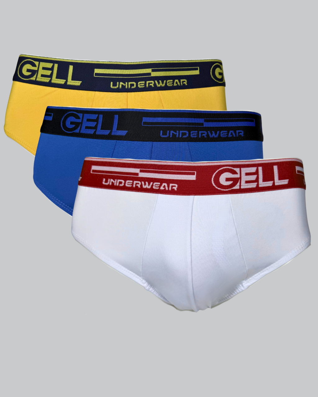 Kit 3 Cuecas Slip Microfibra Com Bojo E Elástico Personalizado Gell