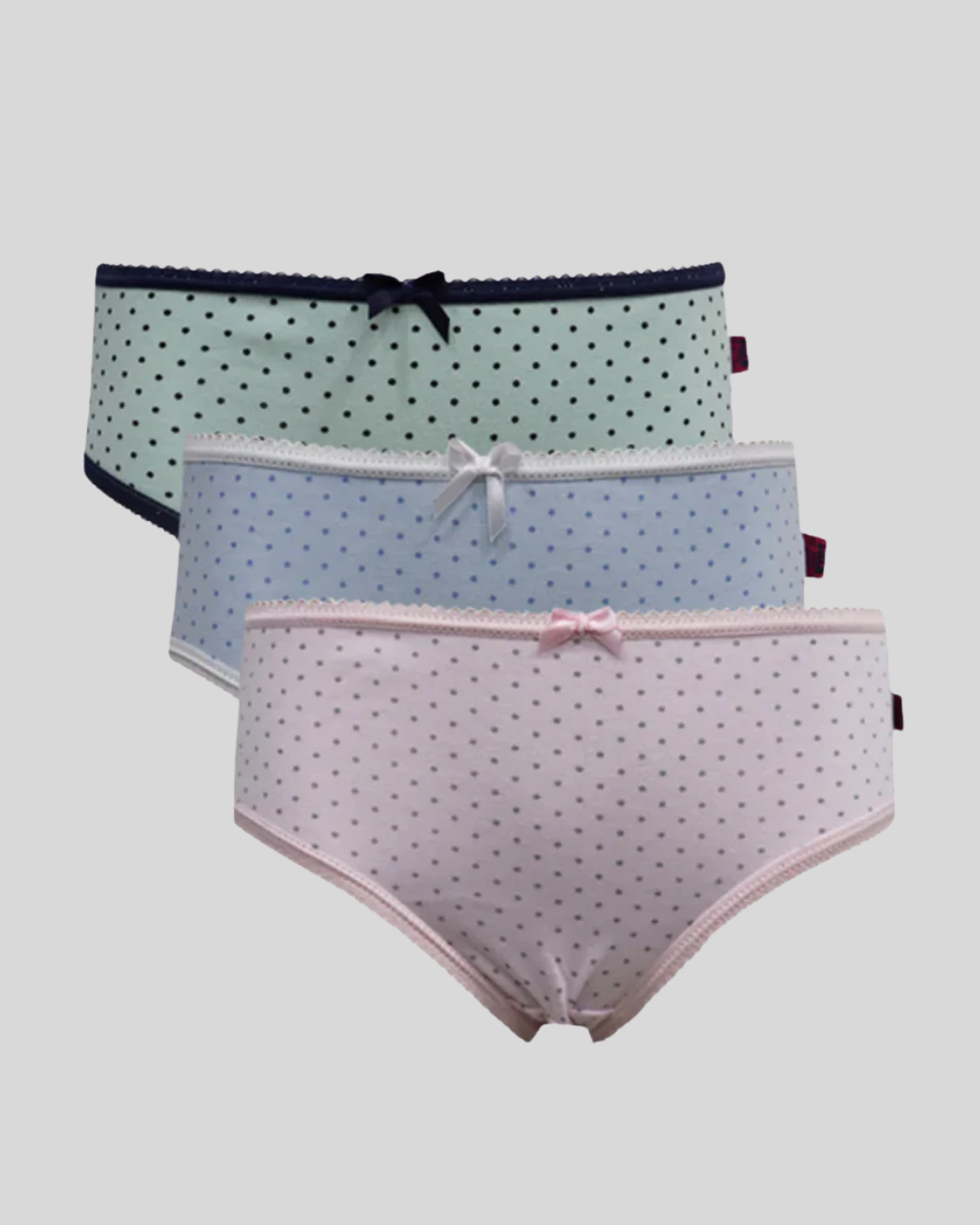 Kit 3 Calcinhas Kids Pv Bolinhas