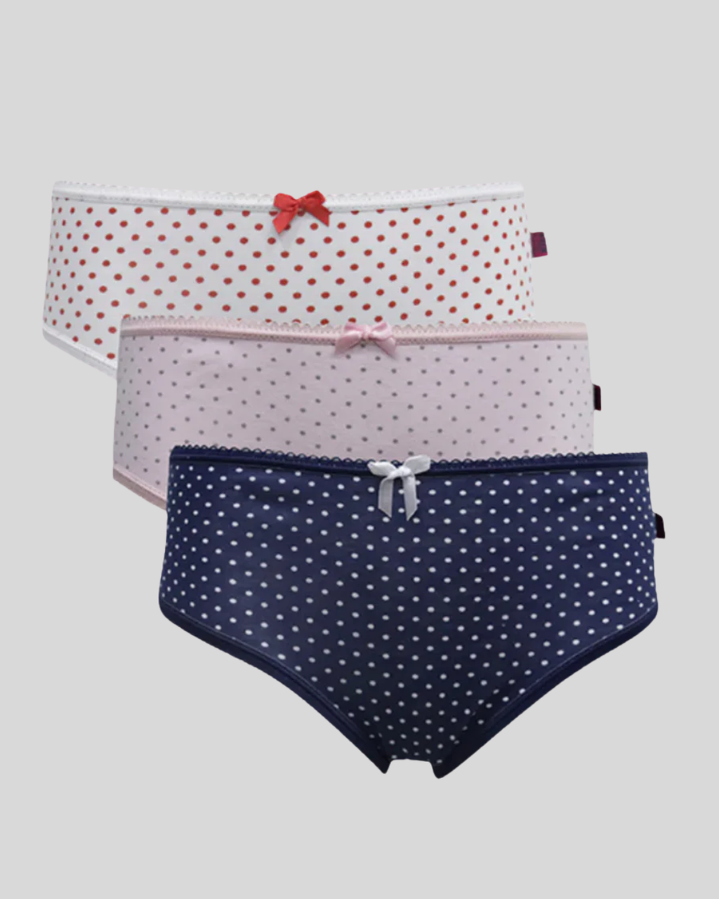 Kit 3 Calcinhas Kids Pv Bolinhas