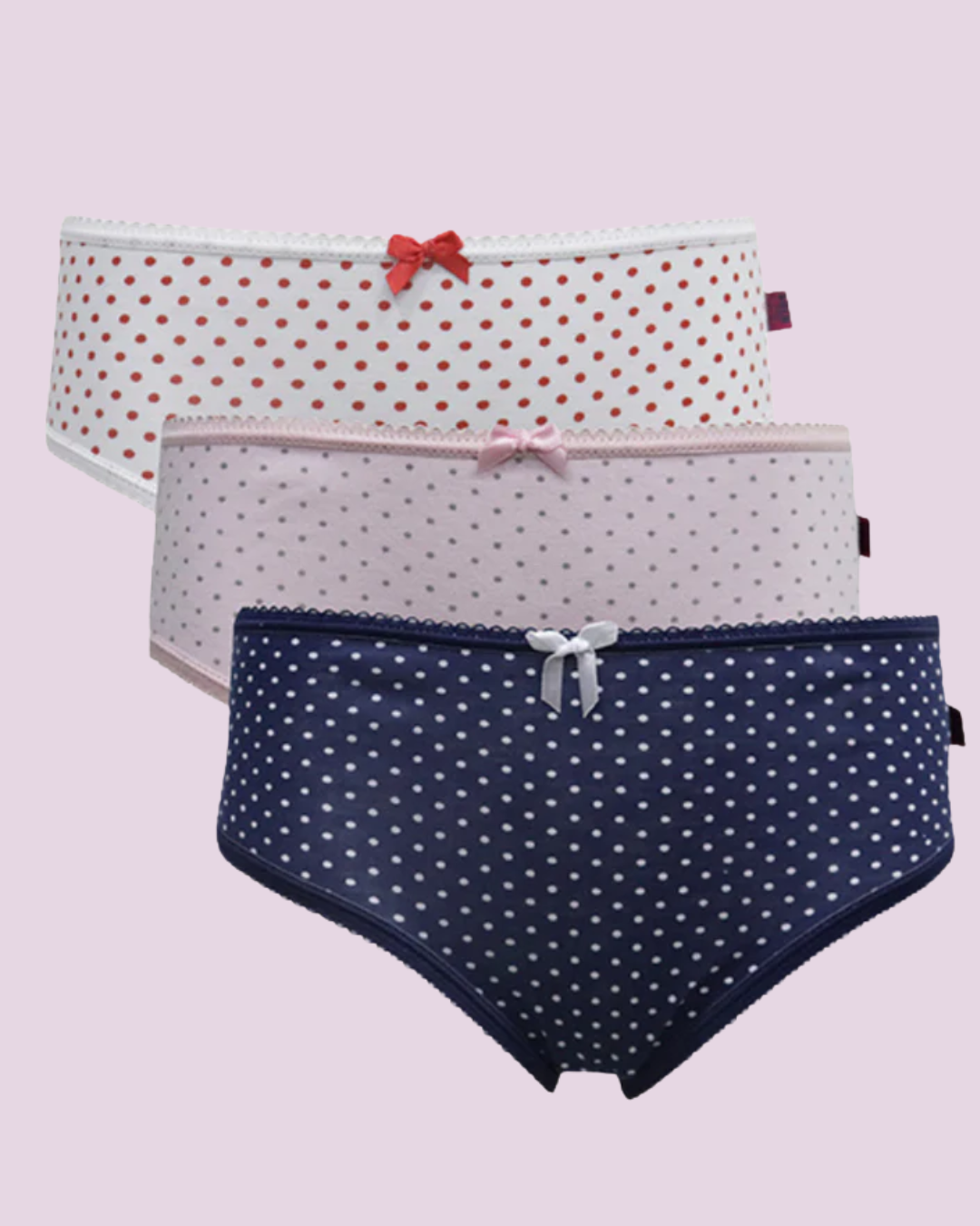 Kit 3 Calcinhas Kids Pv Bolinhas
