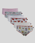 Kit 6 Calcinhas Kids Pv Estampado E Liso