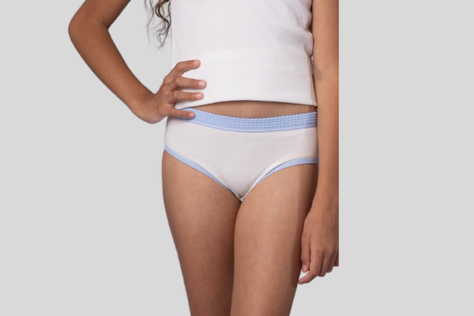 Kit 3 Calcinhas Kids Malha Off White