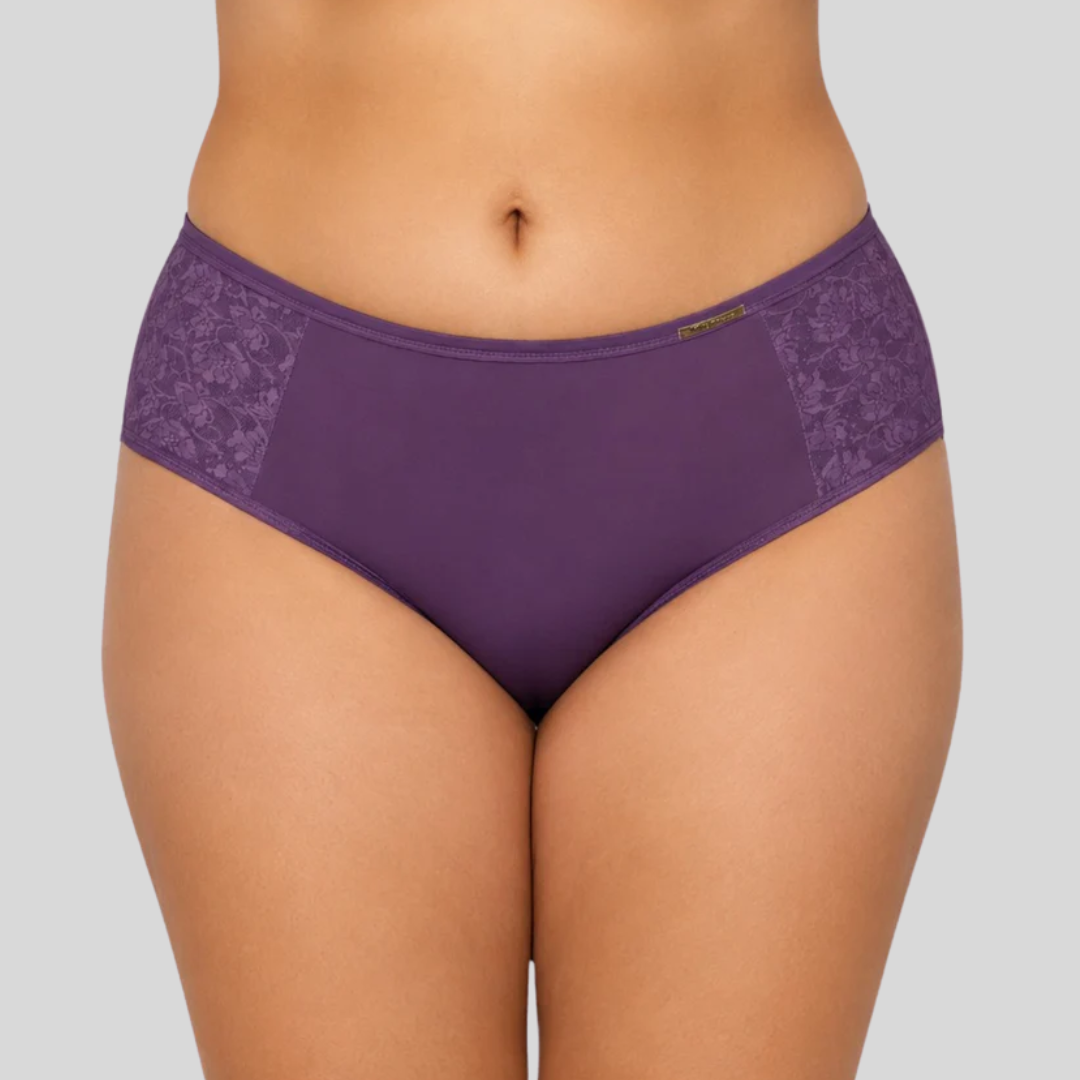 Calcinha Fio Duplo Plus Size Microfibra Com Compressão E Renda