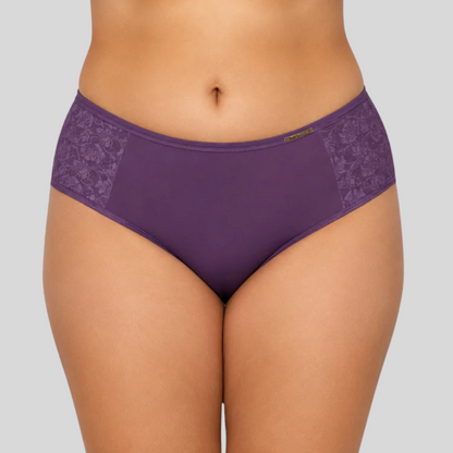 Calcinha Fio Duplo Plus Size Microfibra Com Compressão E Renda