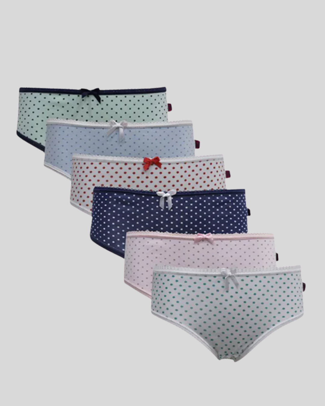 Kit 6 Calcinhas Kids Pv Bolinhas