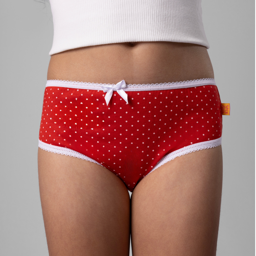 Kit 6 Calcinhas Kids Pv Bolinhas