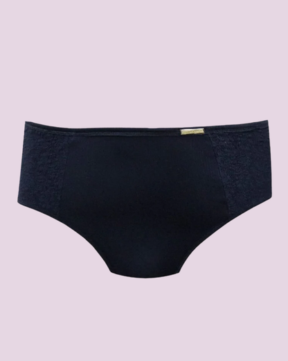 Calcinha Plus Size Microfibra Com Compressão E Renda