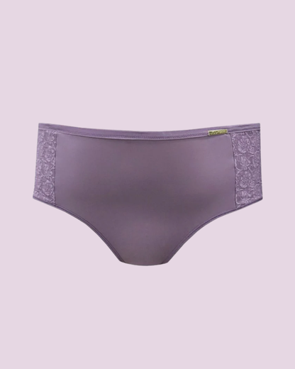 Calcinha Plus Size Microfibra Com Compressão E Renda