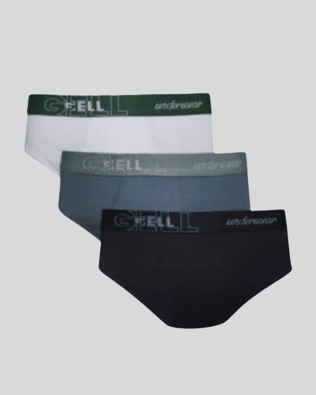 Kit 3 Cuecas Slip Algodão Com Elástico Personalizado Gell