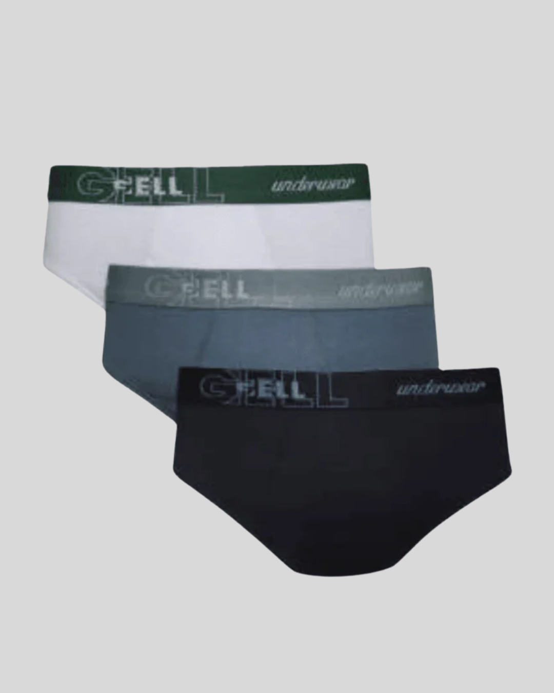 Kit 3 Cuecas Slip Algodão Com Elástico Personalizado Gell