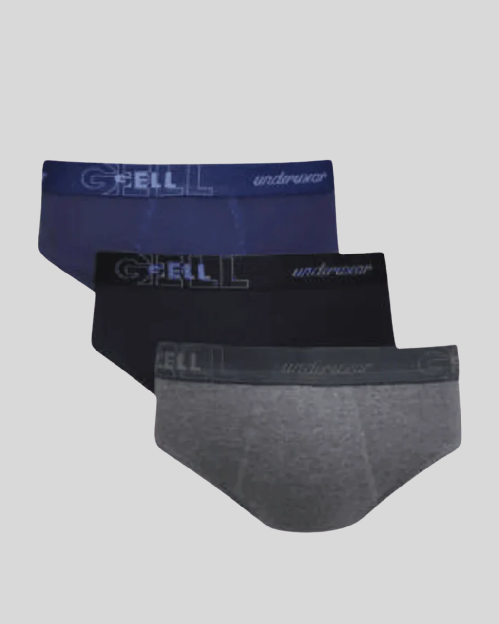 Kit 3 Cuecas Slip Algodão Com Elástico Personalizado Gell