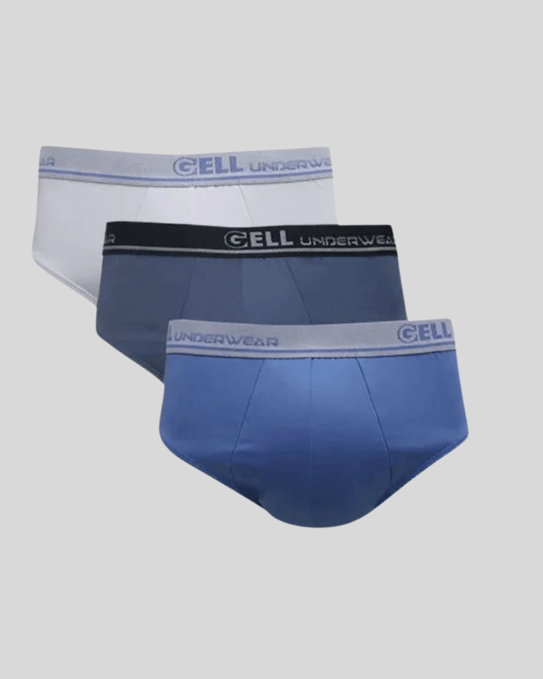 Kit 3 Cuecas Slip Microfibra Com Bojo Com Elástico Personalizado Gell