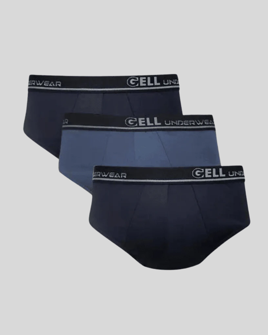 Kit 3 Cuecas Slip Microfibra Com Bojo Com Elástico Personalizado Gell