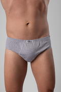 Kit 3 Cuecas Slip Algodão Elástico Embutido