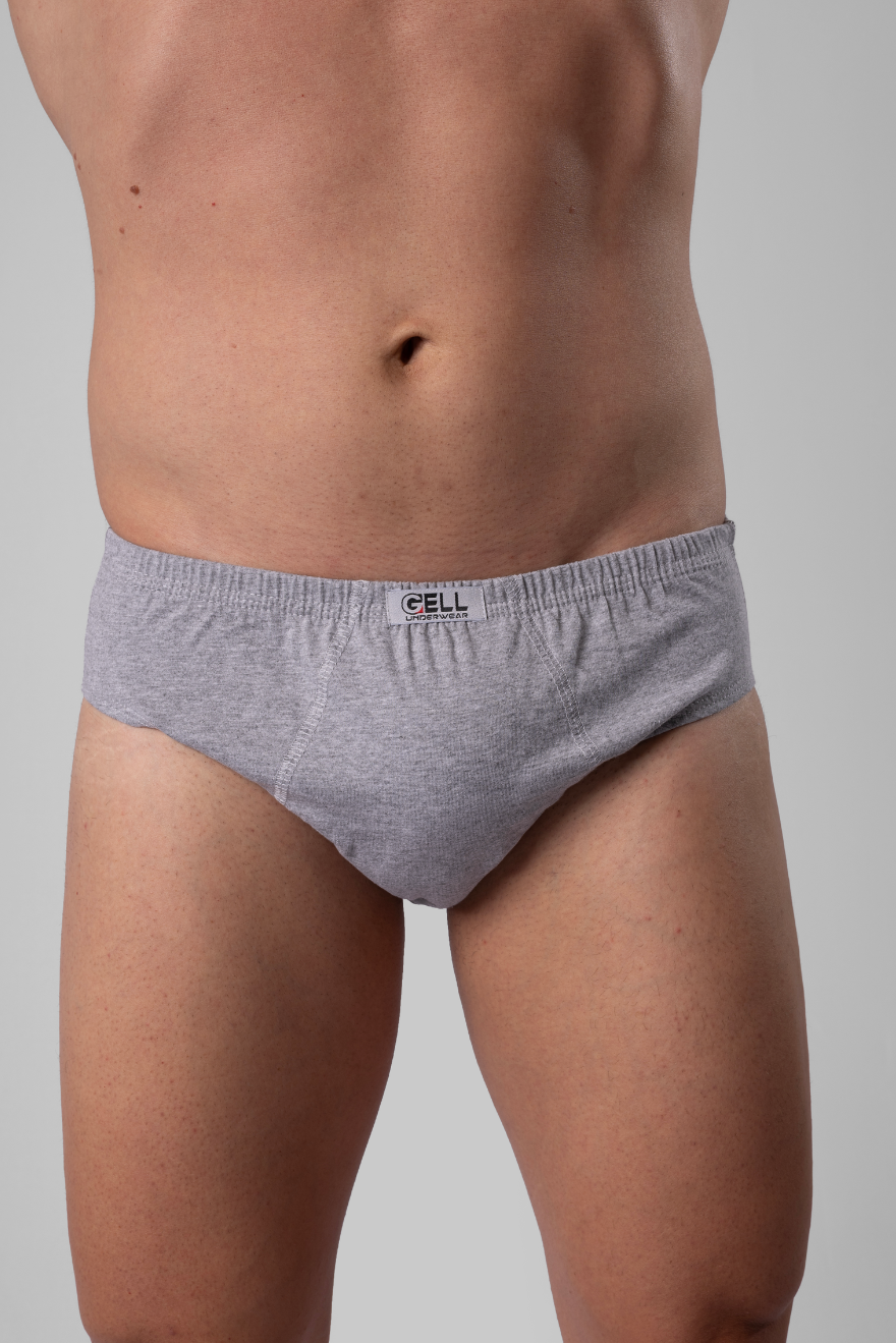 Kit 3 Cuecas Slip Algodão Elástico Embutido