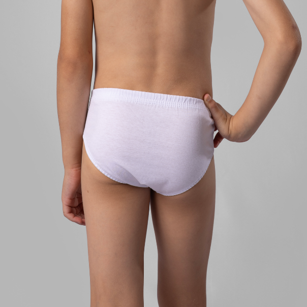 Kit 6 Cuecas Slip Kids Algodão Elástico Embutido