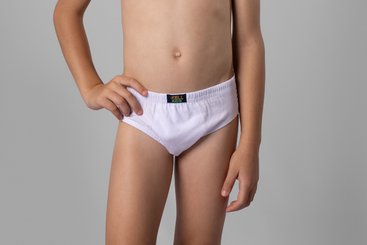 Kit 3 Cuecas Slip Kids Algodão Elástico Embutido