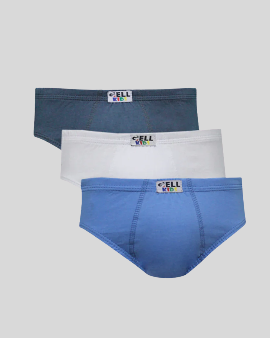 Kit 3 Cuecas Slip Kids Algodão Elástico Embutido