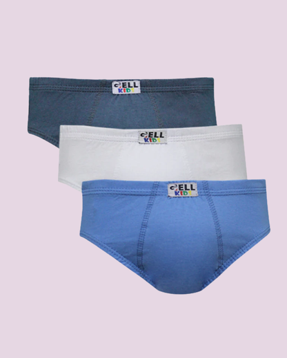 Kit 3 Cuecas Slip Kids Algodão Elástico Embutido
