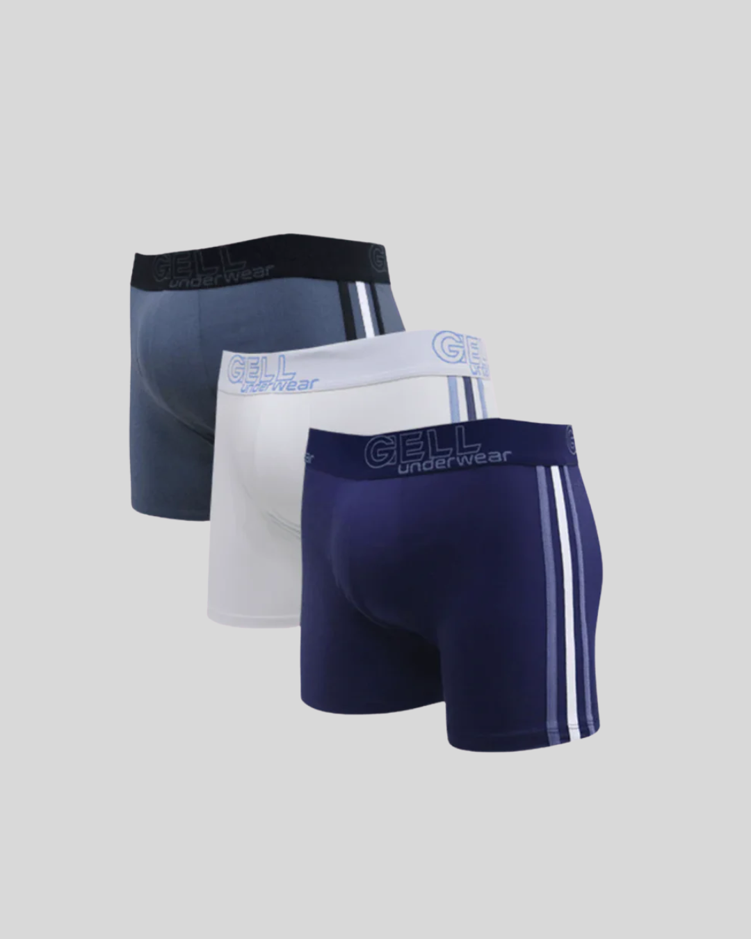 Kit 3 Cuecas Boxer Microfibra Com Bojo E Viés Triplo